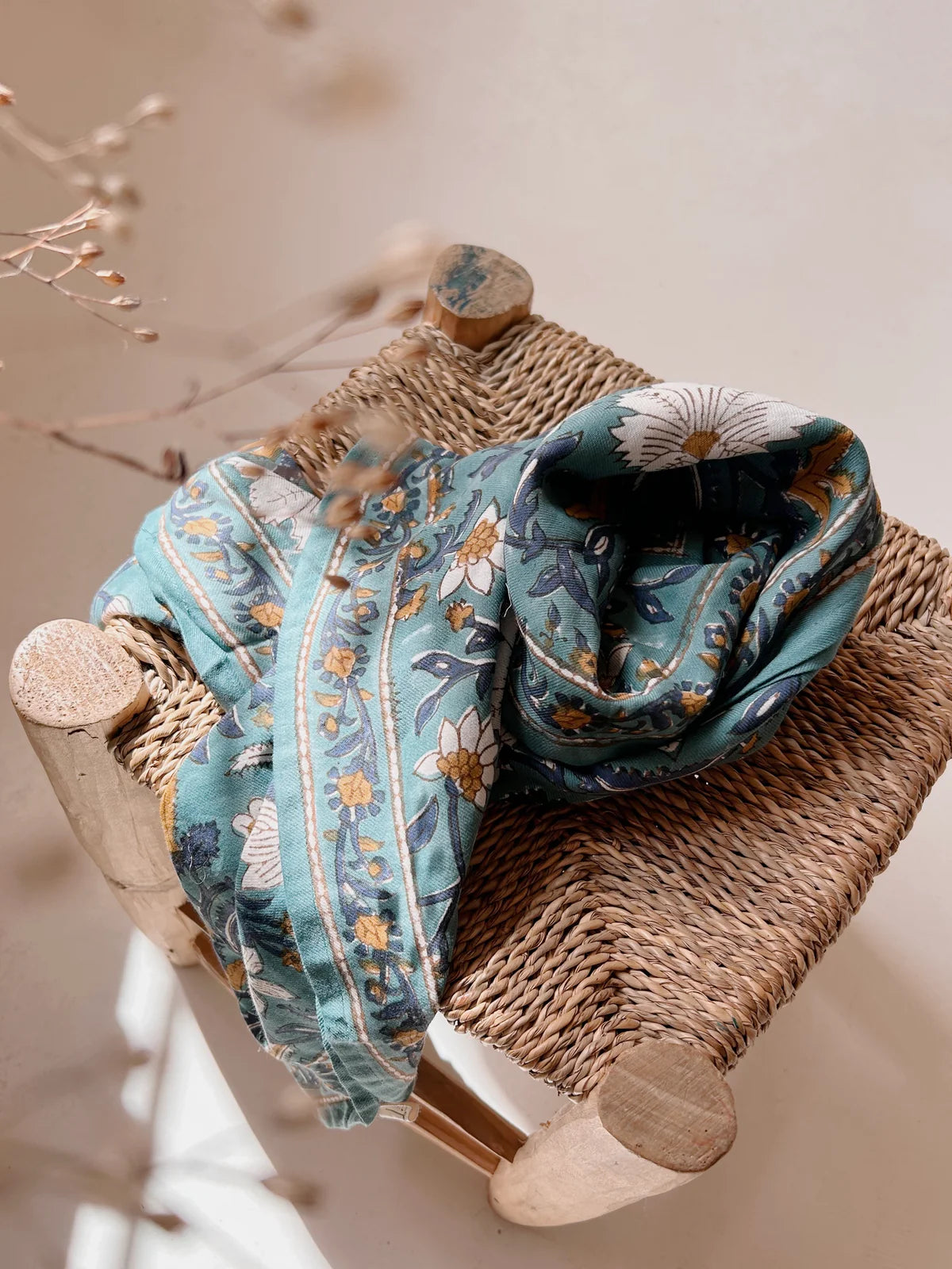 Foulard Dheli Celadon 100cm