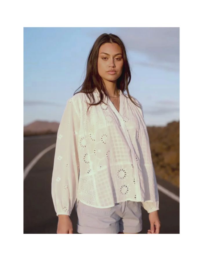 Petite étoile Beau Chemisier Blouse Ample Blanche Bolian La Petite