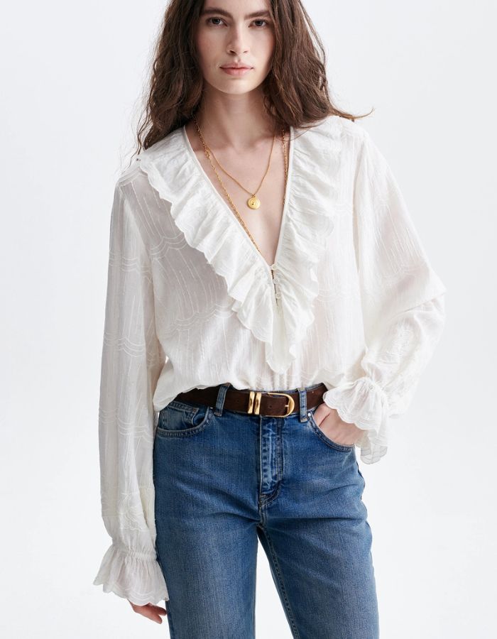 Blouse brodée Helea écrue Vanessa Bruno