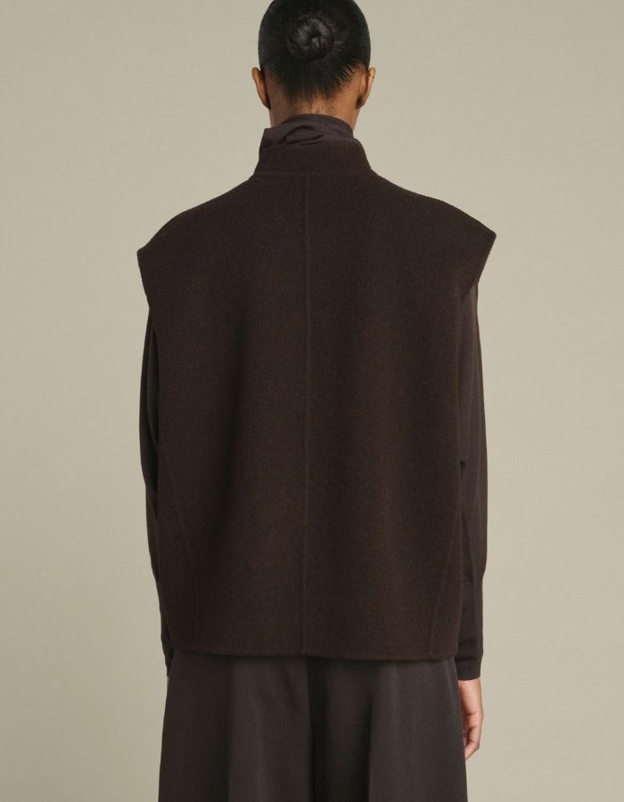 Blouson sans manches Adeline Marron Foncé Soeur