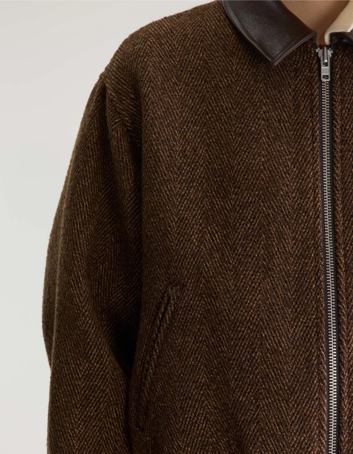 Bomber femme Justine Display A marron à chevrons Bellerose