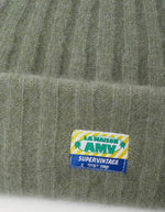 Bonnet Vitow Kaki multichiné en alpaga et laine – American Vintage