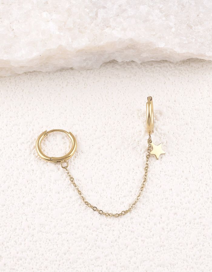 Mono-boucles étoile dorée