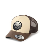 Casquette trucker vintage jaune pour homme avec broderie 3D Riser, visière courbée et filet arrière Yupoong, modèle de la marque Jonsen Island