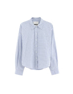 Chemise oversized Ginger Check F à carreaux bleu clair Bellerose