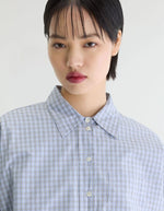 Chemise oversized Ginger Check F à carreaux bleu clair Bellerose