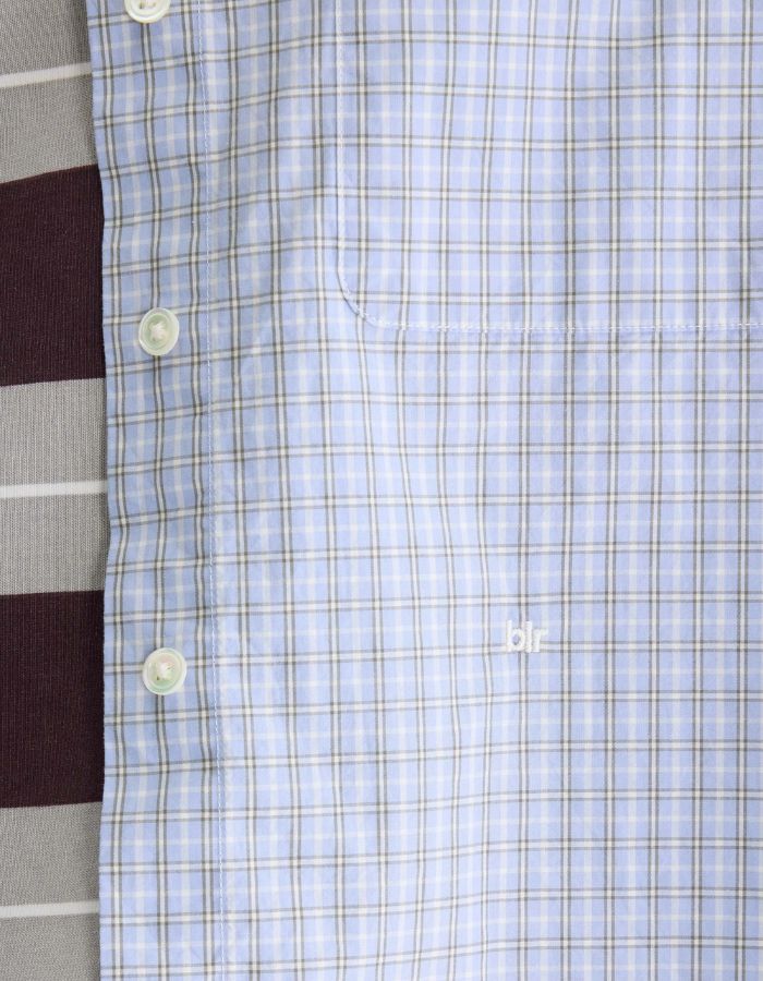 Chemise oversized Ginger Check F à carreaux bleu clair Bellerose