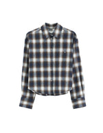 Chemise Johan Check A à carreaux bleu marine marron et écru pour femme Bellerose