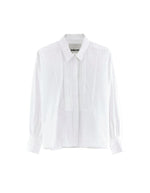 Chemise blanche Kelia à plastron plissé Bellerose