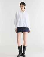 Chemise blanche Kelia à plastron plissé Bellerose