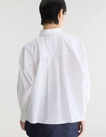 Chemise blanche Kelia à plastron plissé Bellerose
