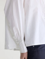Chemise blanche Kelia à plastron plissé Bellerose