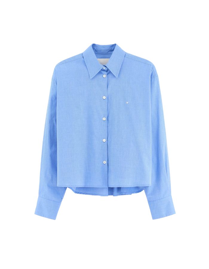 Chemise Java Blue Shirt en popeline de coton bleu clair pour femme Bellerose