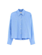 Chemise Java Blue Shirt en popeline de coton bleu clair pour femme Bellerose