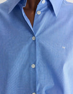 Chemise Java Blue Shirt en popeline de coton bleu clair pour femme Bellerose