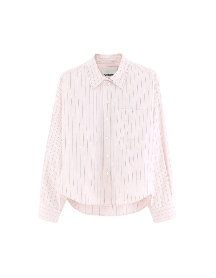 Chemise oversized Ginger Stripe B rose rayée Bellerose
