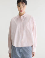 Chemise oversized Ginger Stripe B rose rayée Bellerose