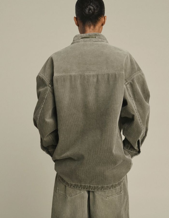 Chemise Lima Gris velours cotele kaki Soeur