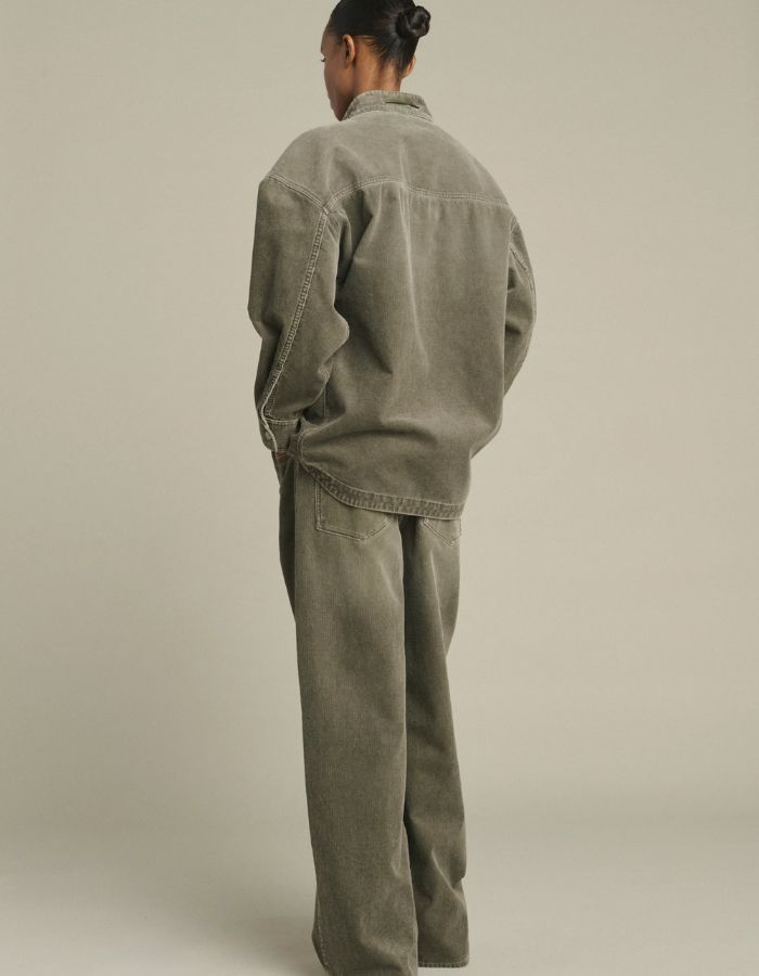 Chemise Lima Gris velours cotele kaki Soeur