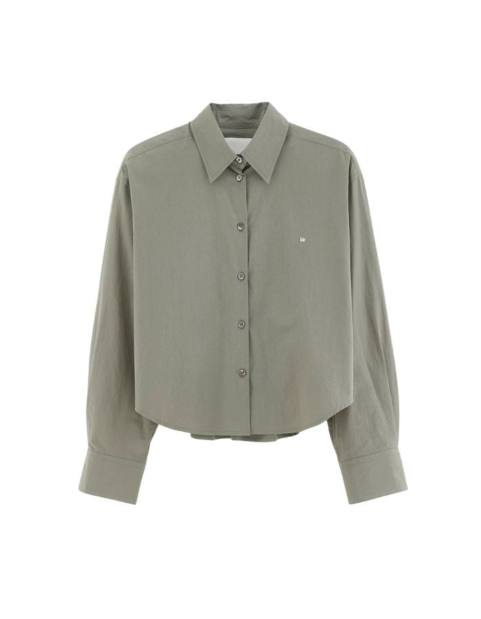 Chemise Johan Oxyd Grey vert sauge en coton pour femme Bellerose
