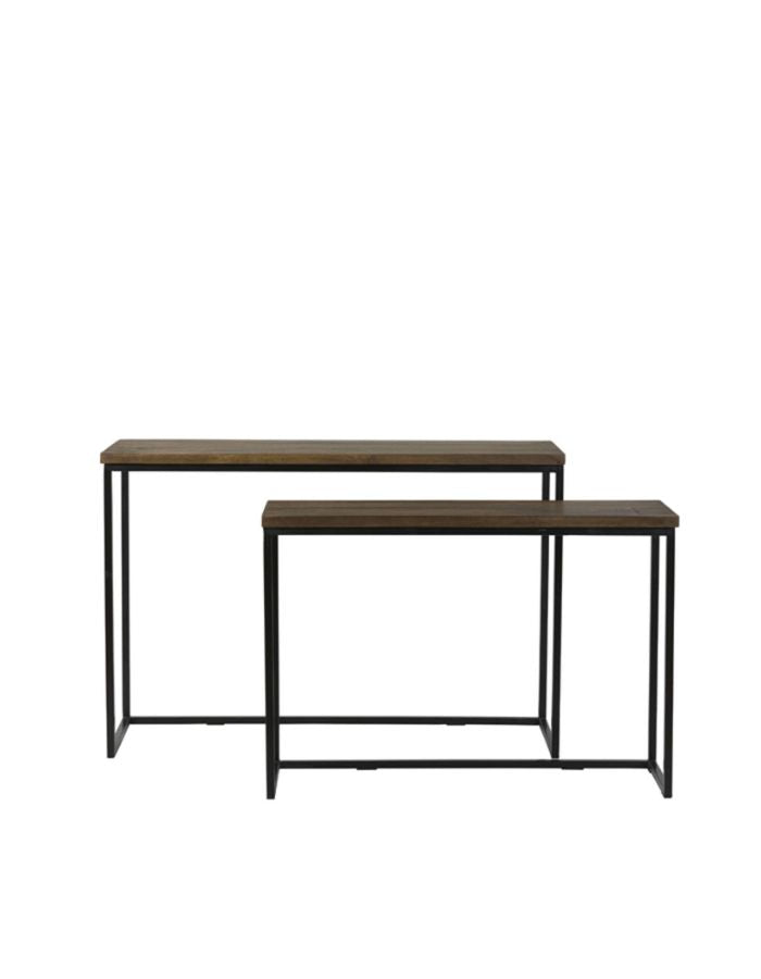 Console Bois Brun Noir Petit Modèle