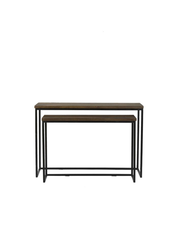 Console Bois Brun Noir Petit Modèle