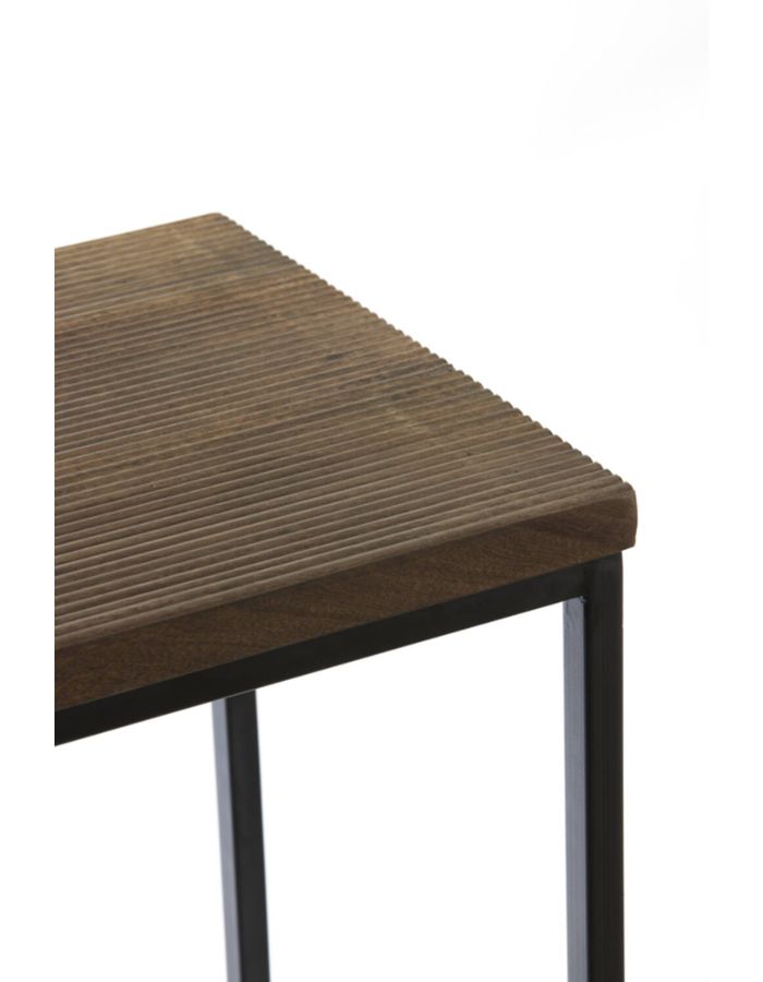Console Bois Brun Noir Petit Modèle