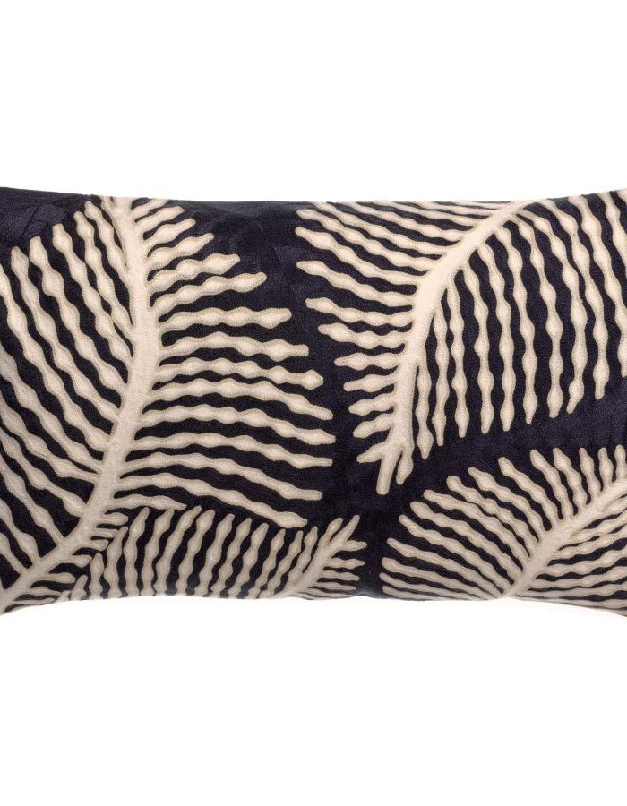 Coussin Brodé Flora Petit Modèle Marine