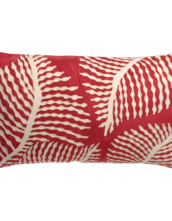 Coussin Brodé Flora Petit Modèle Papaye