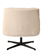 Dos du Fauteuil de salon écur en tissu avec pieds en métal, assise large de 78 cm et dossier haut de 93 cm, modèle Montclar