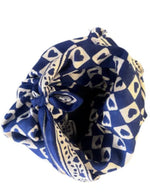 Foulard Damier Bleu 100 cm
