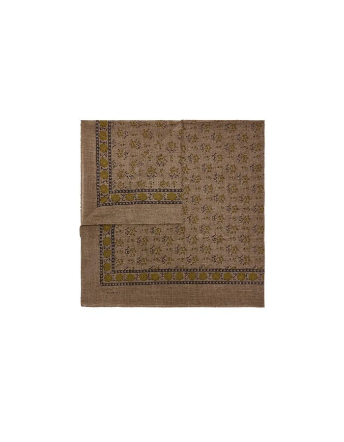Foulard Laine Taupe Chiné Kaki Soeur