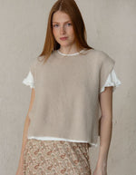 Gilet sans manches Eli beige La Comet