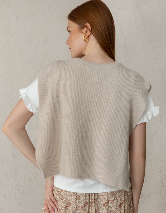 Gilet sans manches Eli beige La Comet