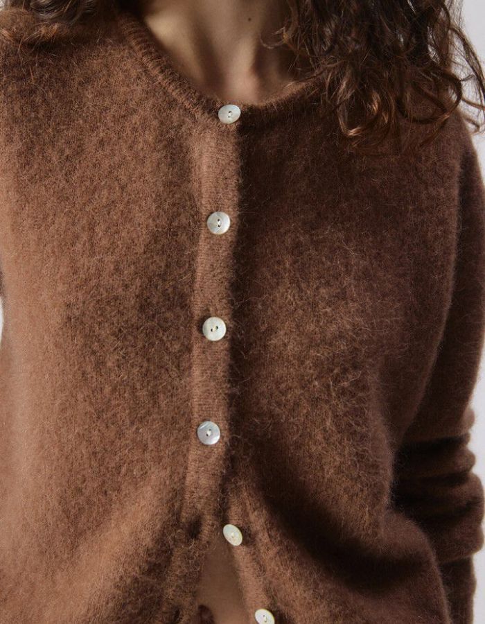 Gilet Vitow Chocolat Chiné American Vintage