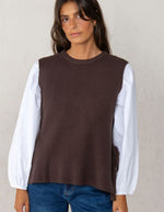 Gilet sans manches Julieta marron – La Comet