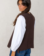 Gilet sans manches Julieta marron – La Comet