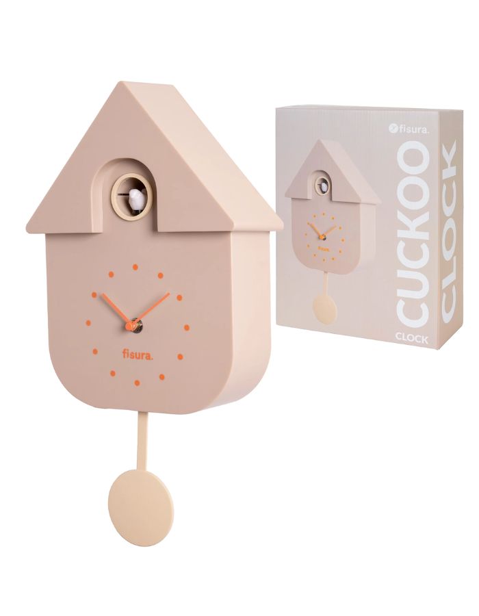 trinity-horloge-coucou-moderne-beige-orange-fisura-1
