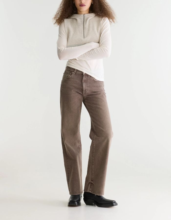 Jean droit Kia Used Brown marron Bellerose