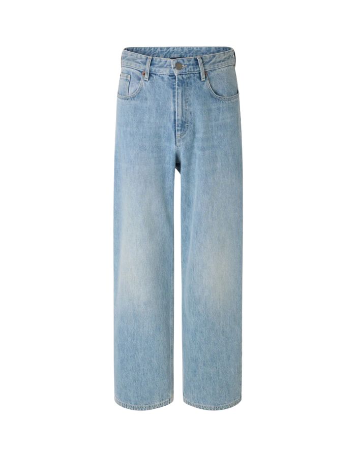 Jean Harrison Bleu Clair Soeur en denim de coton biologique et recyclé, coupe droite.