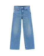 Jean droit Kia Used Medium Blue Bellerose en denim bleu délavé