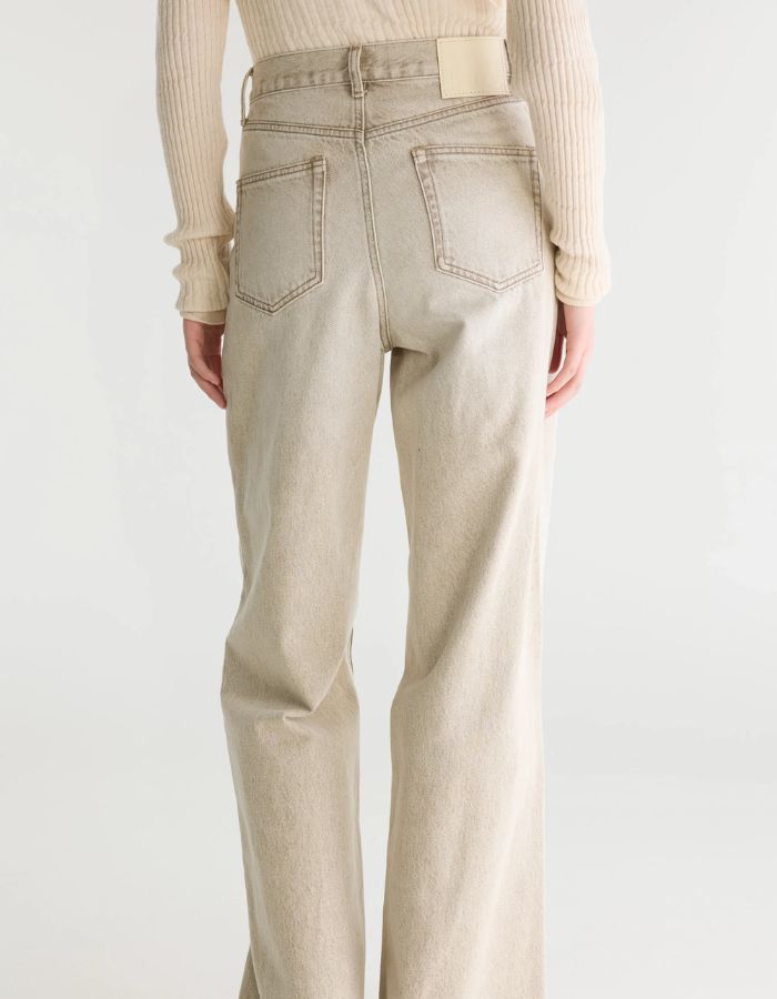 Jean large Parthe Beige Snow Bellerose en denim beige délavé