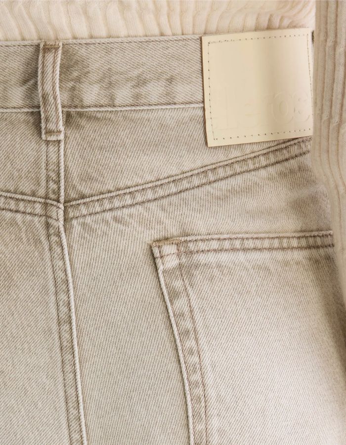 Jean large Parthe Beige Snow Bellerose en denim beige délavé