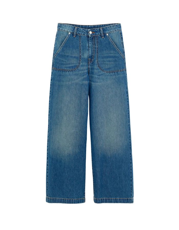 Jean large Petula Vintage Blue Bellerose en denim bleu délavé