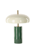 Lampe à poser en fer vert et vert d'eau D30 H40 cm pour douille E14