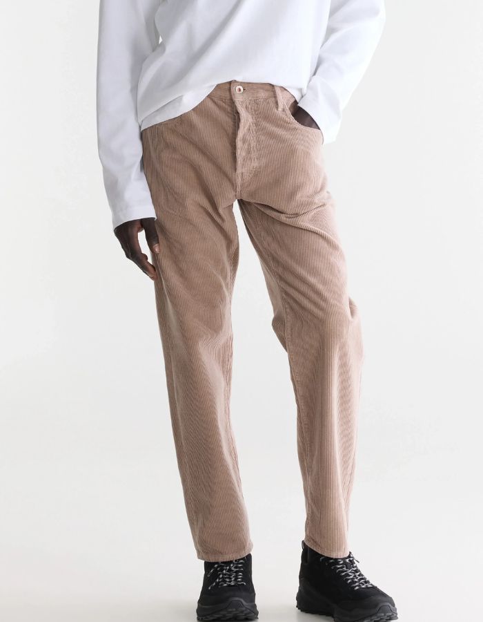 Pantalon homme Percy Rock en velours côtelé beige pierre Bellerose