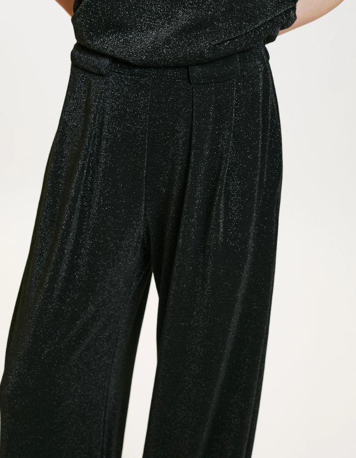 Pantalon Aspen Jersey Lurex Gris