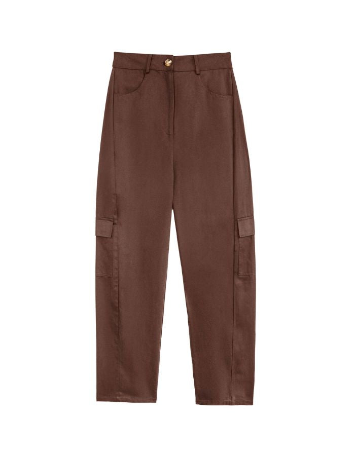 Pantalon barrel Pazy Marron La Petite Étoile 