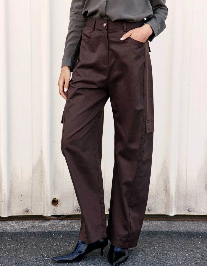Pantalon barrel Pazy Marron La Petite Étoile 