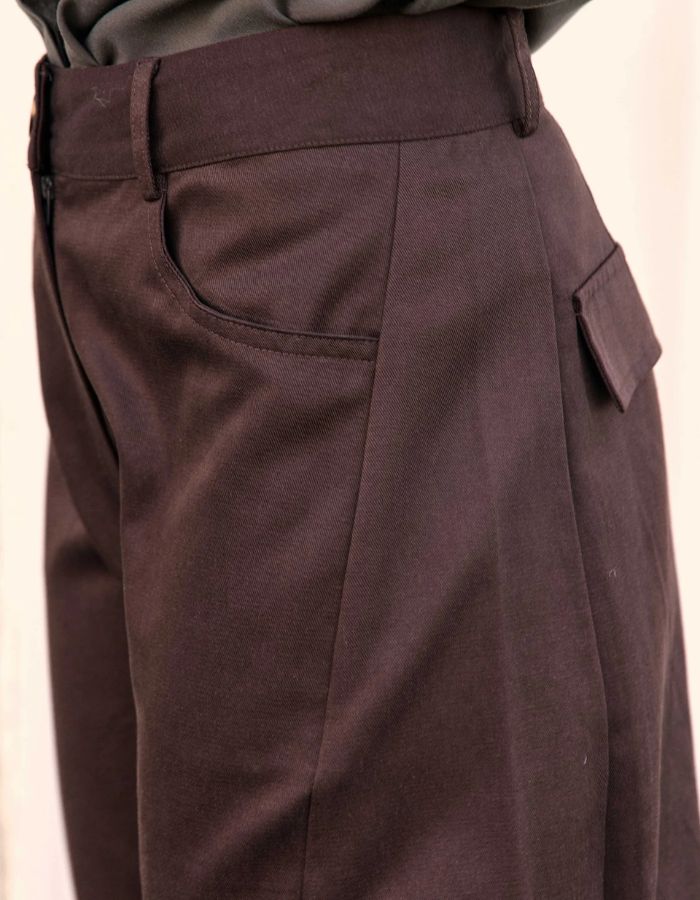Pantalon barrel Pazy Marron La Petite Étoile 